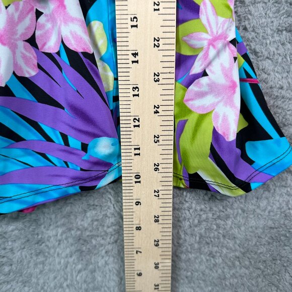 Swimsuits For All S4A Plus Size Swim Dress One Piece Swimsuit Floral Size 14 - Picture 6 of 8